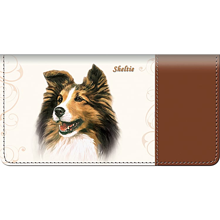 Sheltie Checkbook Cover