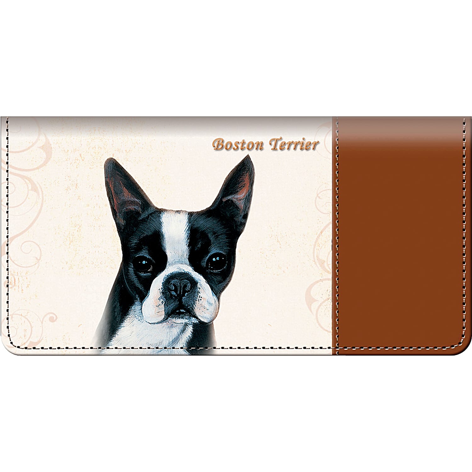 Boston terrier checkbook cover store