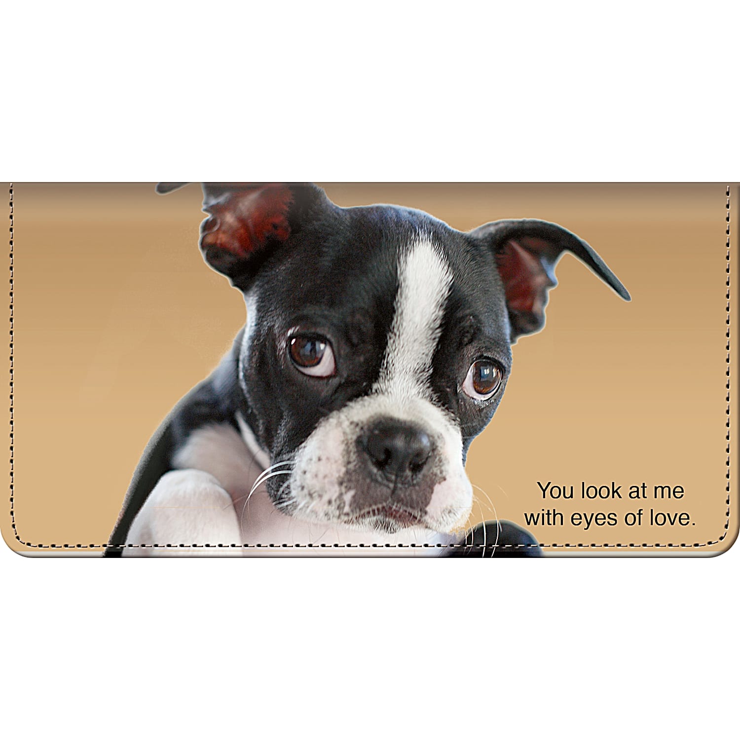 Boston terrier checkbook best sale cover