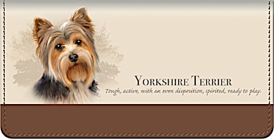Howilath Yorkshire Terrier Floral Dog Car Registration & Insurance Card  Holder Water-resistant Truck Accessories for Women Men