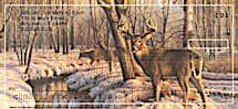 Winter Calm Deer Personal Checks