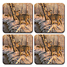Nature's Wildlife Comes to Life on These Beautiful Deer Coasters