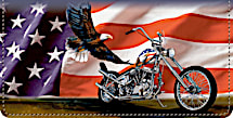 Ride Hard. Live Free Patriotic Motorcycle Checkbook Cover