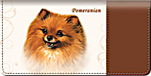 Pomeranian Dog Checkbook Cover