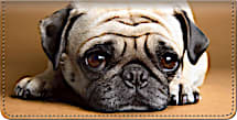 Faithful Friends - Pug Checkbook Cover