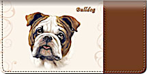 Bulldog Checkbook Cover