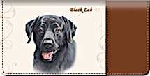 Black Labrador Checkbook Cover