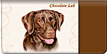 Chocolate Lab Checkbook Cover