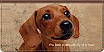 Faithful Friends - Dachshund Checkbook Cover