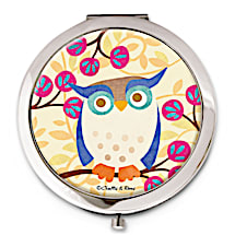 Challis and Roos Awesome Owls Compact Mirror
