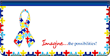 Autism: Imagine Checkbook Cover