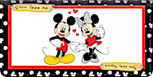 Mickey Loves Minnie Checkbook Cover