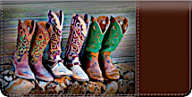 Cowboy Boots Checkbook Cover