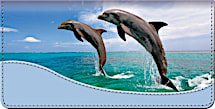 Dancing Dolphins Checkbook Cover