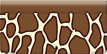 Giraffe Print Checkbook Cover