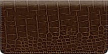 Brown Croc Checkbook Cover