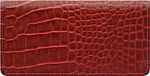Red Croc Checkbook Cover