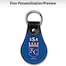 Kansas City Royals Leather Key Ring
