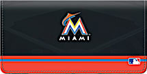 Miami Marlins MLB Baseball Checkbook Cover