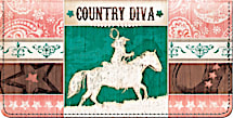 Country Diva Checkbook Cover