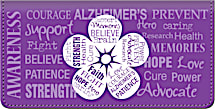 Alzheimer's Awareness Checkbook Cover, Alzheimer's Support Checkbook Cover