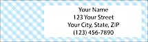 Gingham Style Return Address Label