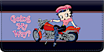 Biker Betty Checkbook Cover