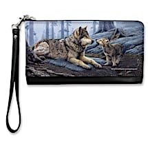 Wear Your Wild Side with Pride When You Carry this Clever Wolf Art Clutch