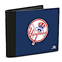 Show Your Yankees™ Loyalty and Keep Cards Safe with this Leather-Accented RFID Wallet!