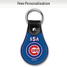 Chicago Cubs Leather Key Ring