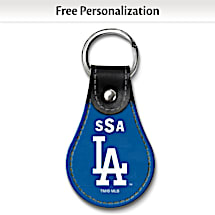 Los Angeles Dodgers Leather Key Ring