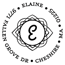 Elaine Personalized Initial Stamp
