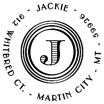 Jackie Personalized Initial Stamp