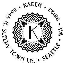 Karen Personalized Initial Stamp