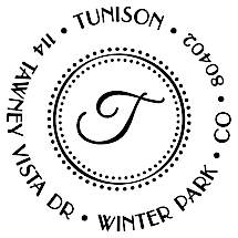 Tunison Personalized Initial Stamp 