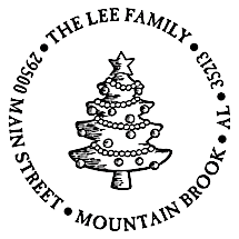 Christmas Tree Personalized Image Stamp 