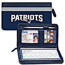 Leather New England Patriots Zippered Wallet For Your Favorite NFLTeam