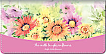 Blooming Flowers Checkbook Cover