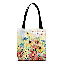 Our Colorful Tote with a Garden View Delivers an Inspirational Message, Too!