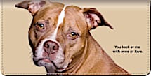 Faithful Friends - Pit Bull Checkbook Cover