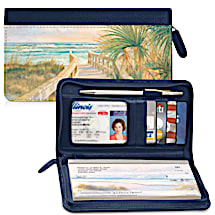 A Walk on the Beach Zippered Checkbook Cover 
