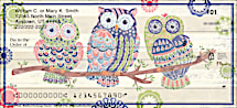 Groovy Owls Personal Checks