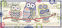 Groovy Owls Personal Checks