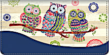 Groovy Owls Checkbook Cover