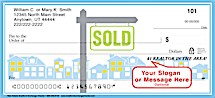 Real Estate Themed Checks Exclusively Designed with Space for a Personalized Message