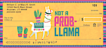 Lovable Llamas Have Puns-of-Attitude on these Adorable Personal Checks