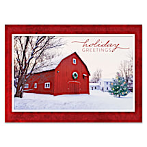A Barn At Winter Creates a Beautiful Season's Greeting For All To Enjoy