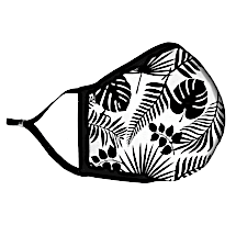 Be Stylish and Safe with this Black &White Floral Fabric Face Mask