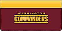 Genuine Leather Washington Commanders Checkbook Cover Celebrates Your Favorite Professional Football Team