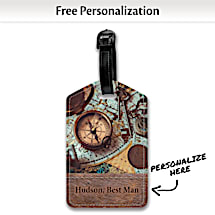 Navigate Your Travels With The Compass Star Luggage Tag